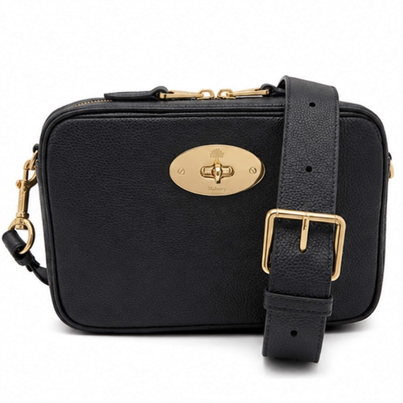 Mulberry Darley Camera Black Small Classic Grain
